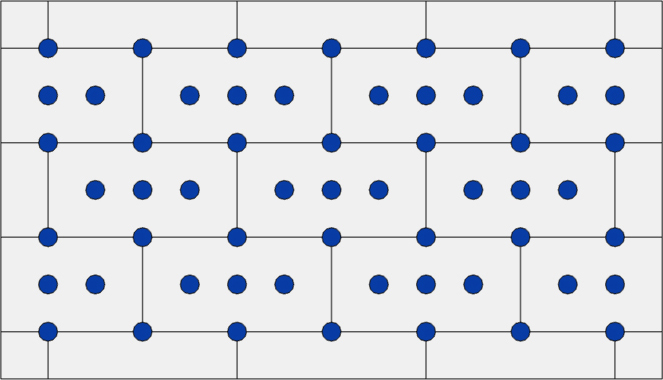 Schéma rozmístění hmoždinek pro desky 1000 x 500 mm - 10